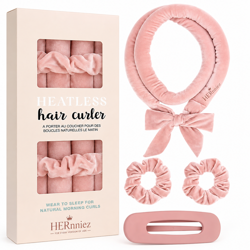 HERnniez Satin Heatless Curling Set | Overnight No-Heat Curls