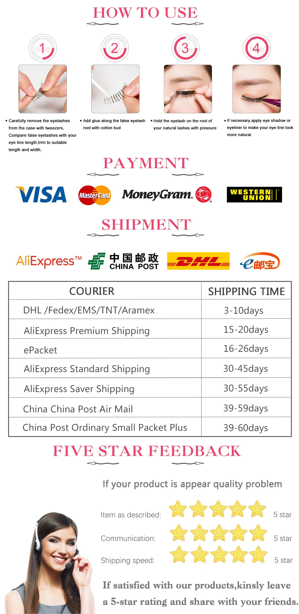 HERnniez Magnetic Eyelashes Natural 3D Mink Eyelashes