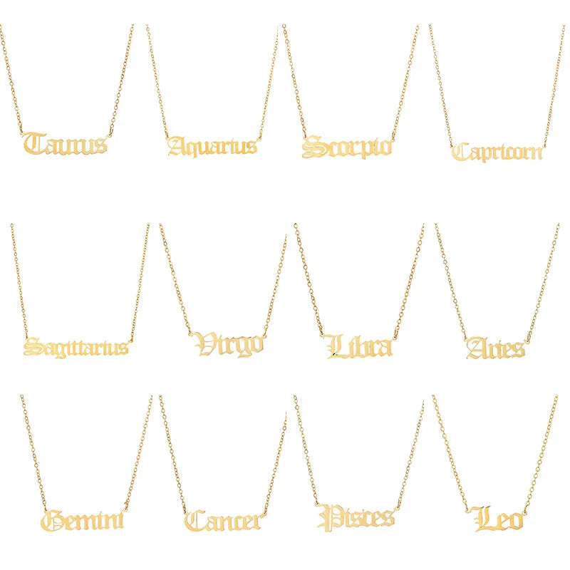 HERnniez 12 Zodiac Constellation Necklaces