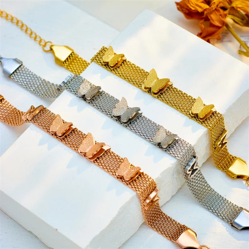 HERnniez Butterfly Heart Multilayer Chain Bracelet Jewelry