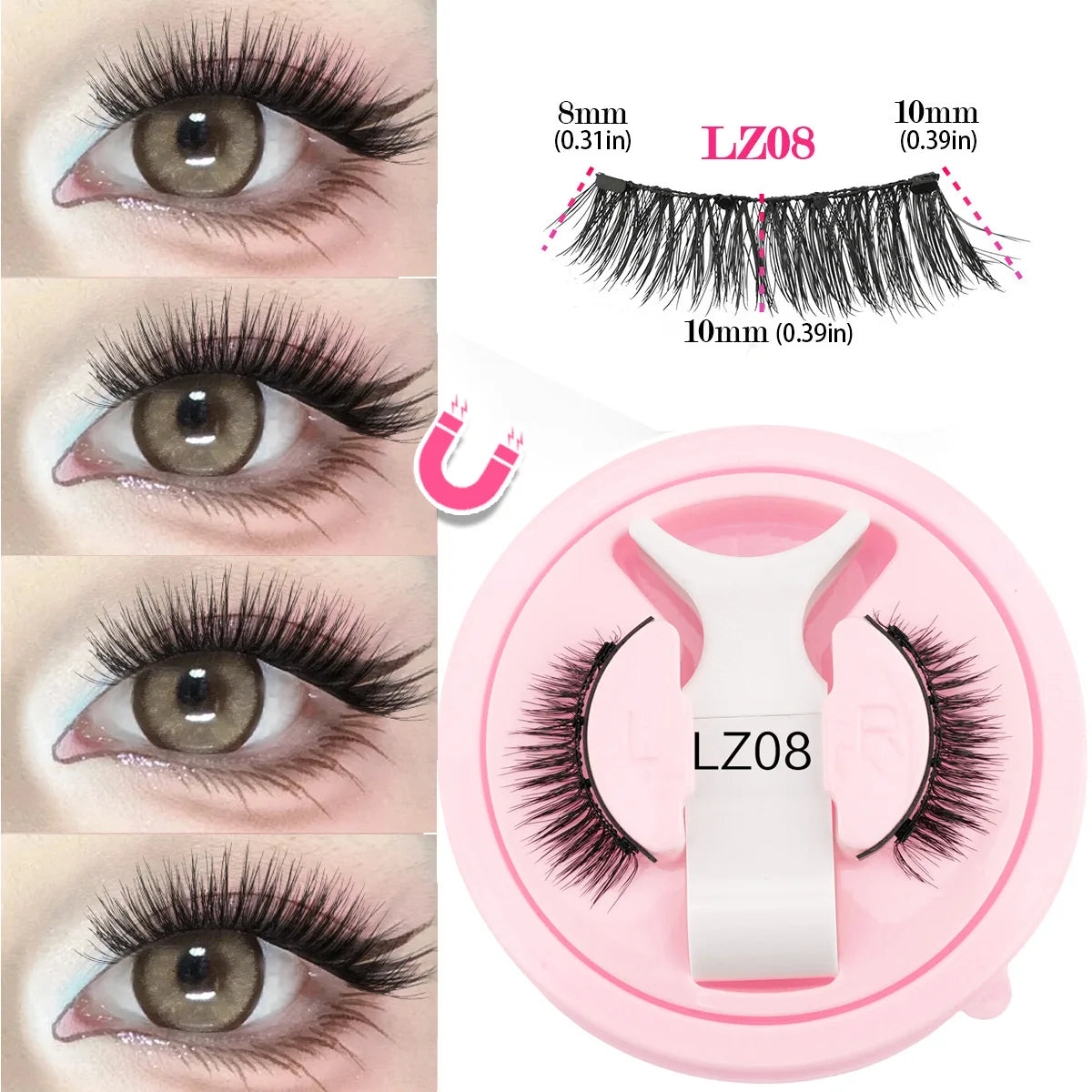 HERnniez Magnetic Eyelashes Natural 3D Mink Eyelashes