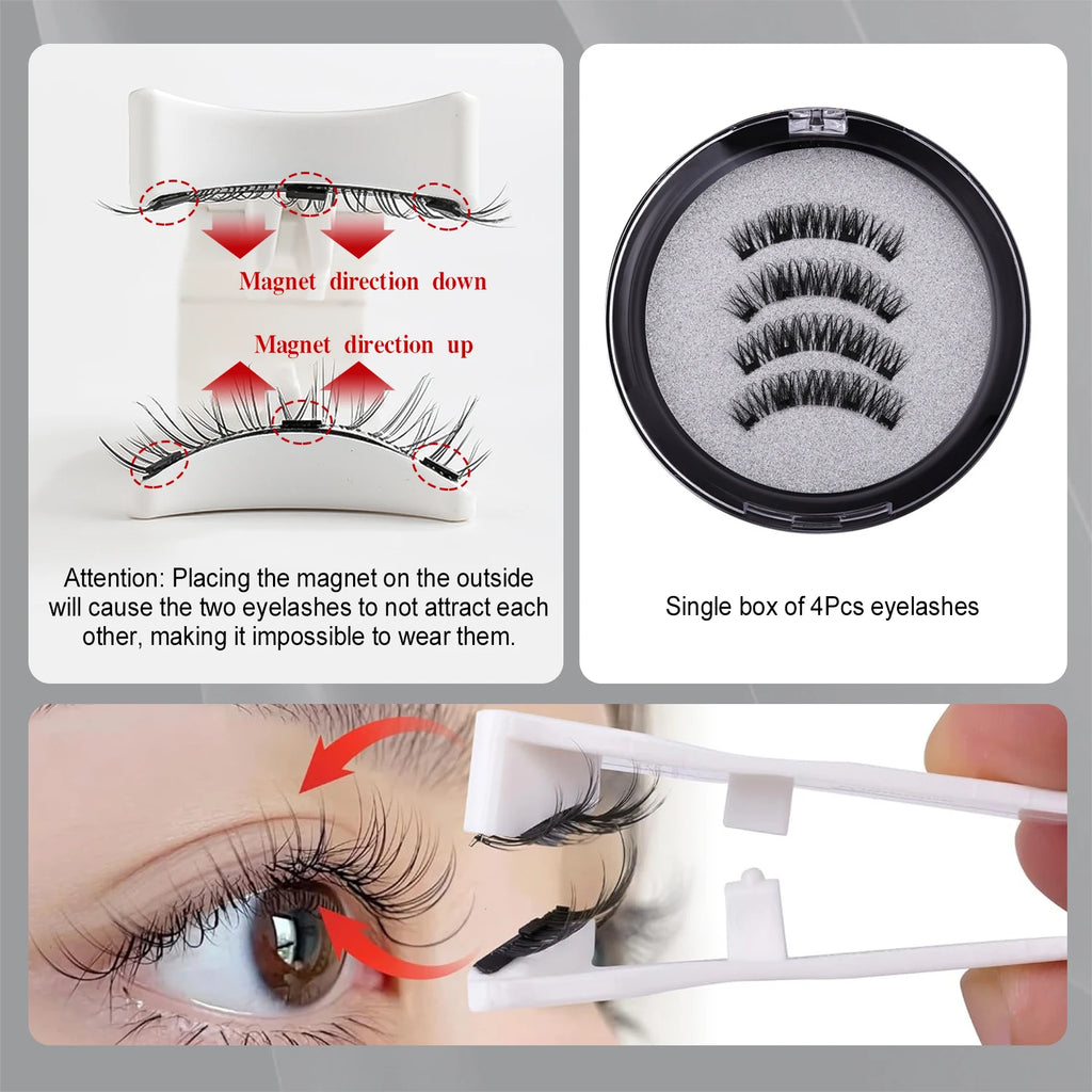 RED SIREN Magnetic Eyelashes Kit — Reusable False Lashes for Natural