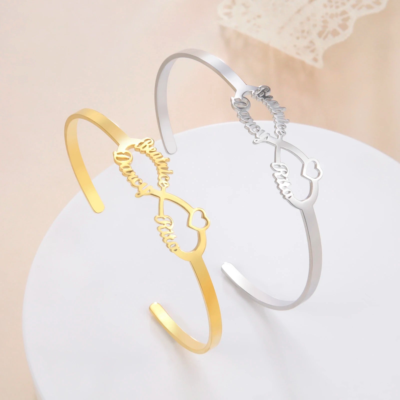 HERnniez Personalized Name Bracelet Custom Jewelry