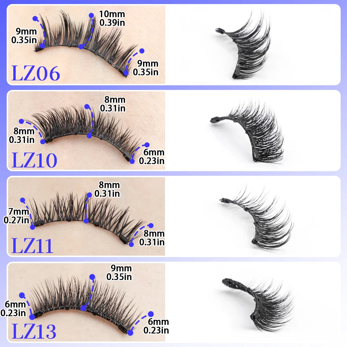 HERnniez Magnetic Eyelashes Natural 3D Mink Eyelashes