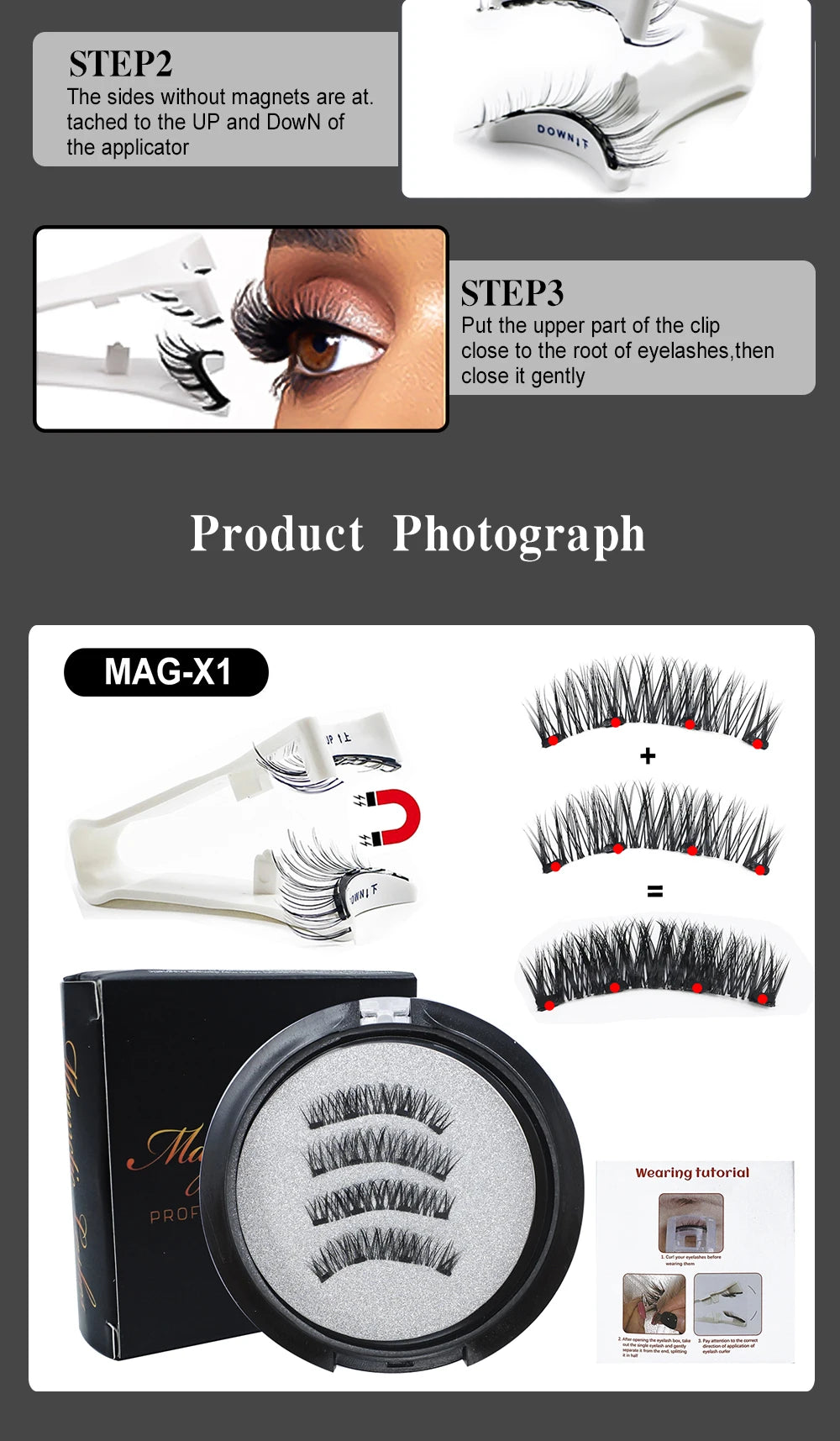 HERnniez Magnetic Eyelashes With Applicator