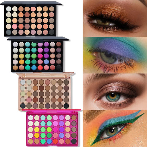 HERnniez 40 Color Earth Tones &Rainbow Shades Eyeshadow Palette