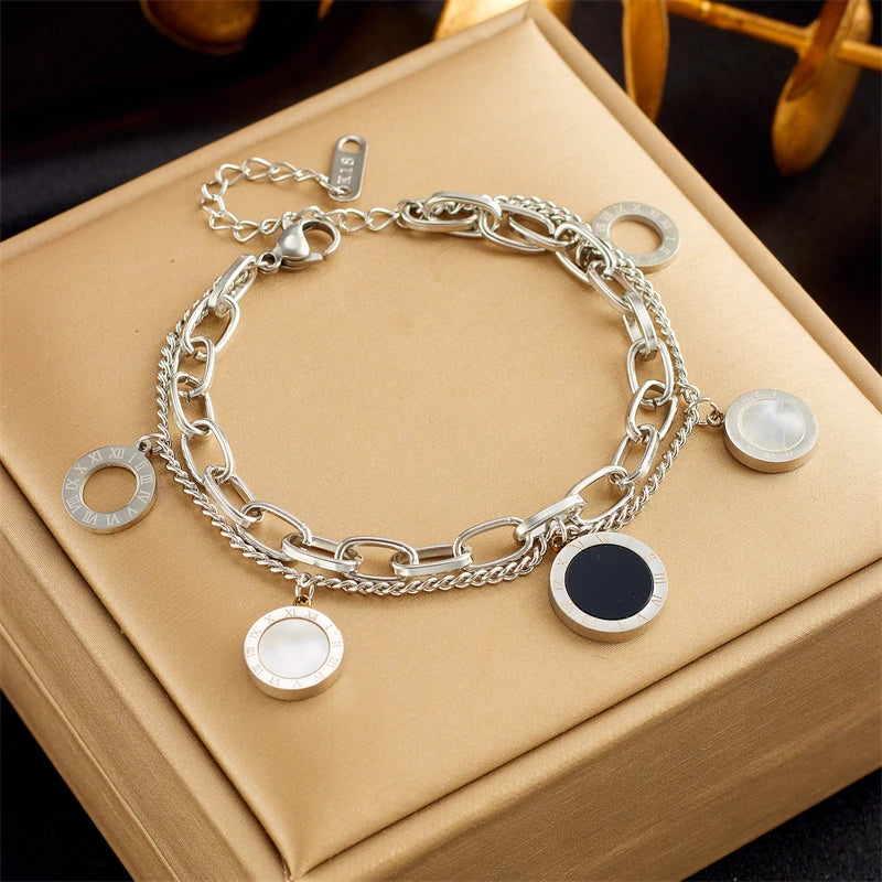 HERnniez Butterfly Heart Multilayer Chain Bracelet Jewelry