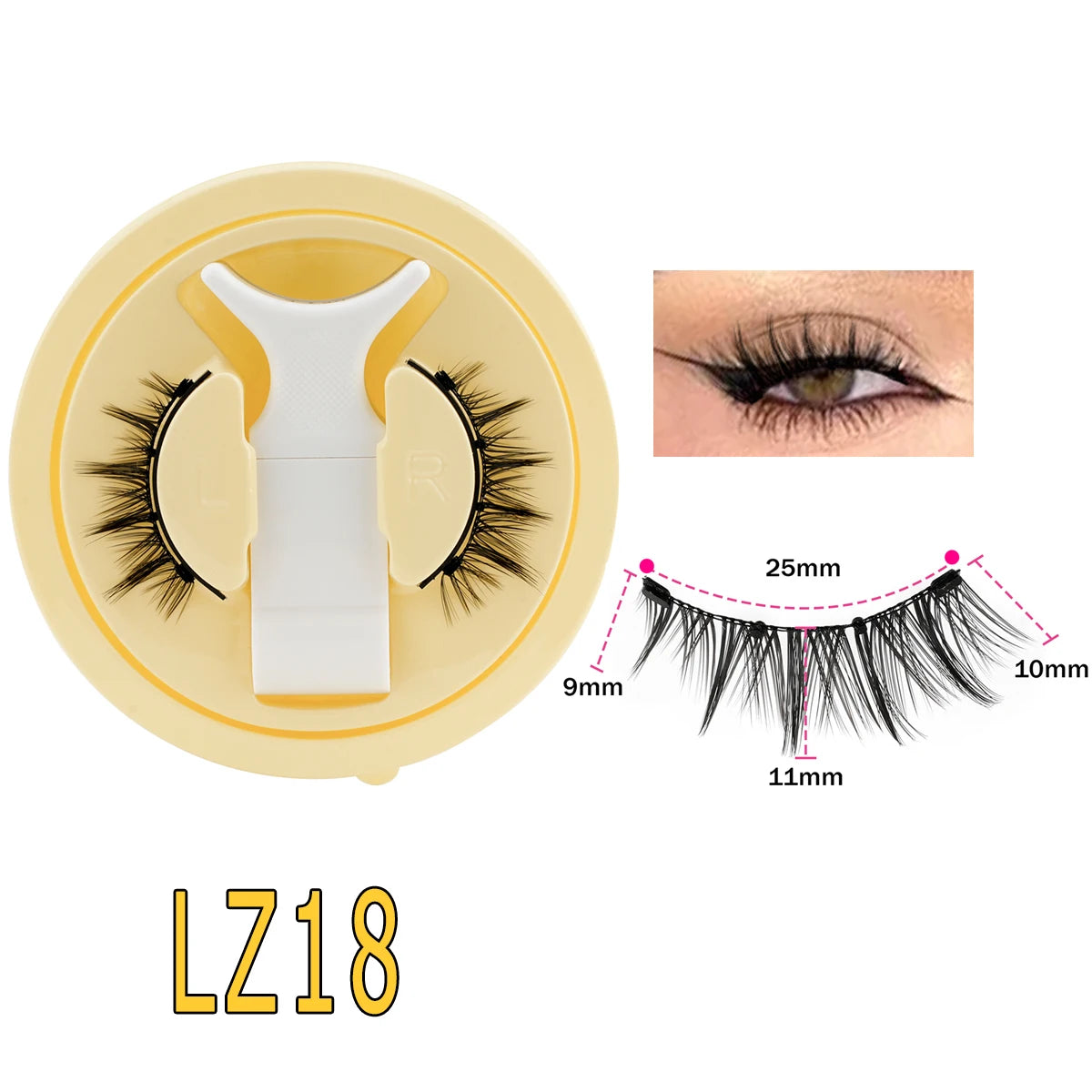 HERnniez Magnetic Eyelashes Reusable Faux Mink Lashes