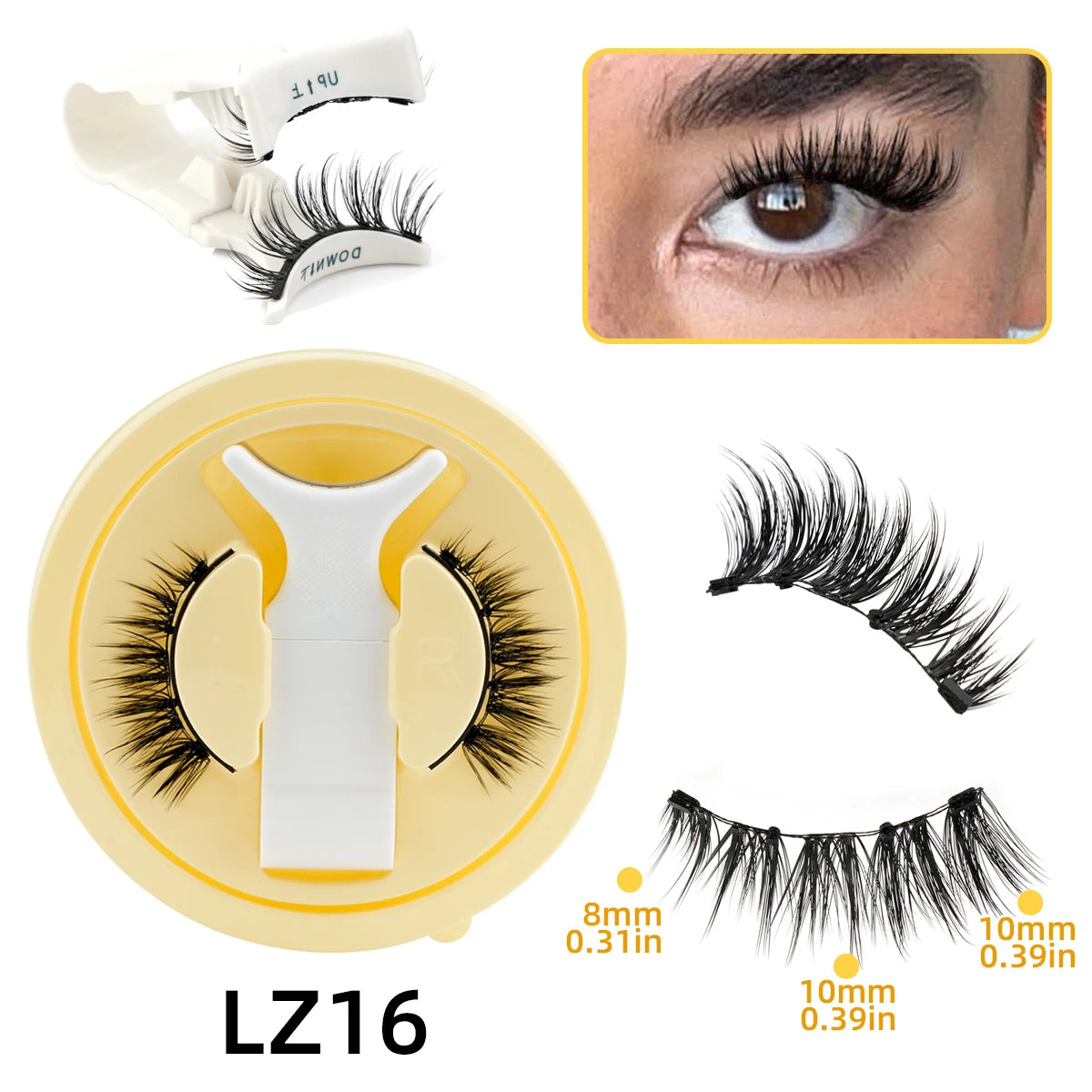 HERnniez Magnetic Eyelashes Natural 3D Mink Eyelashes
