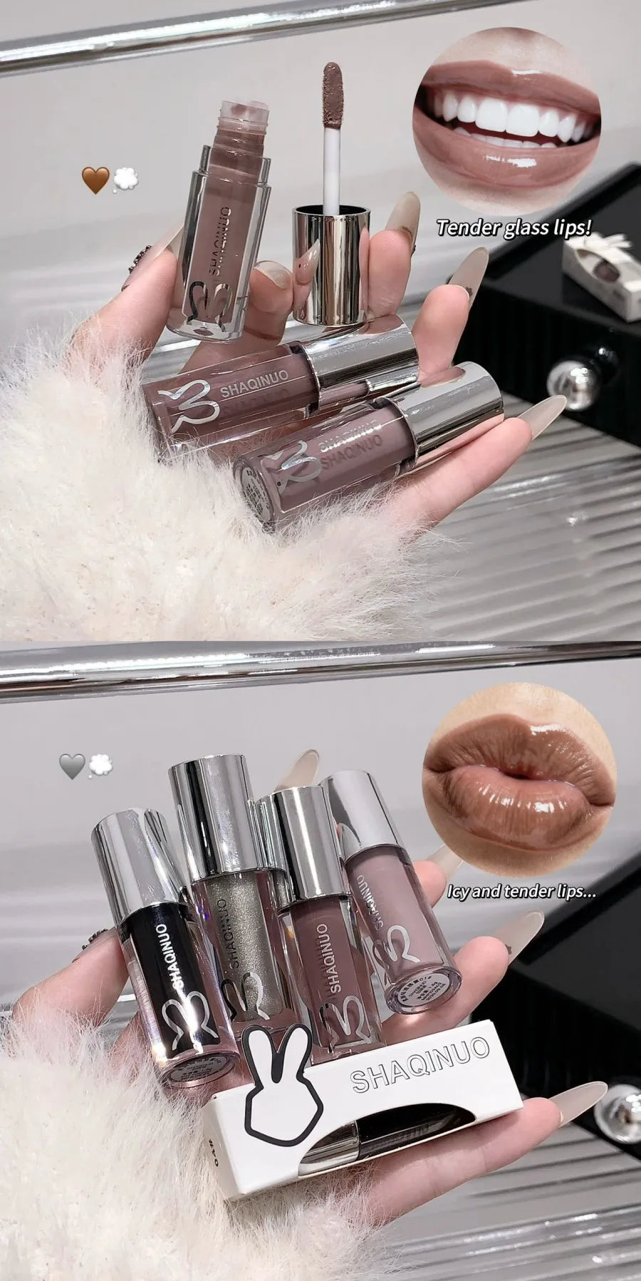 HERNNIEZ Water Light Mirror Lasting Moisturizing Lip Gloss