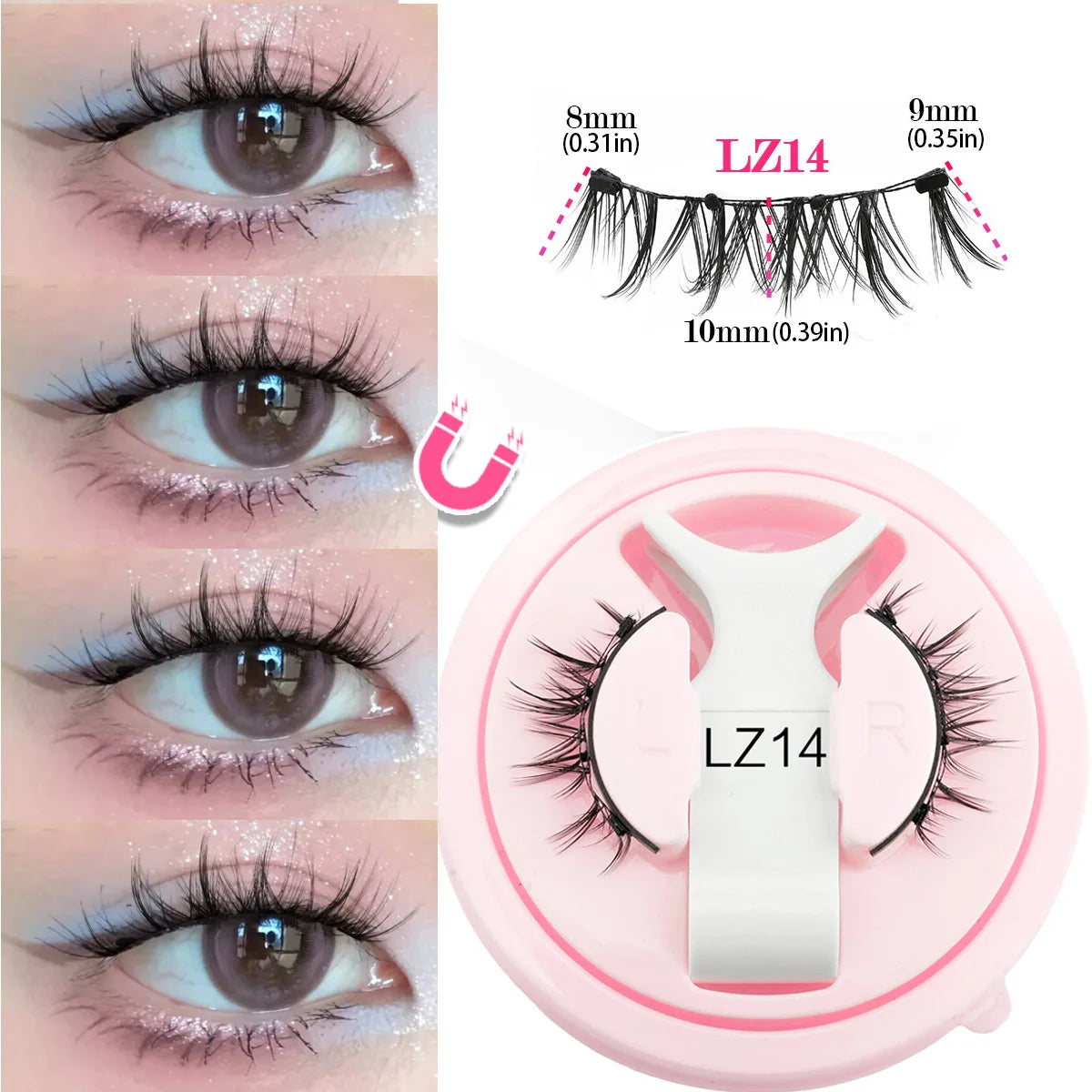 HERnniez Magnetic Eyelashes Natural 3D Mink Eyelashes
