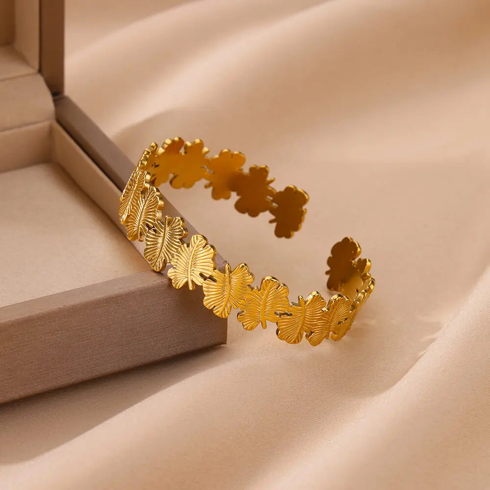 HERnniez Flower Cuff Bracelet Bangle Jewelry