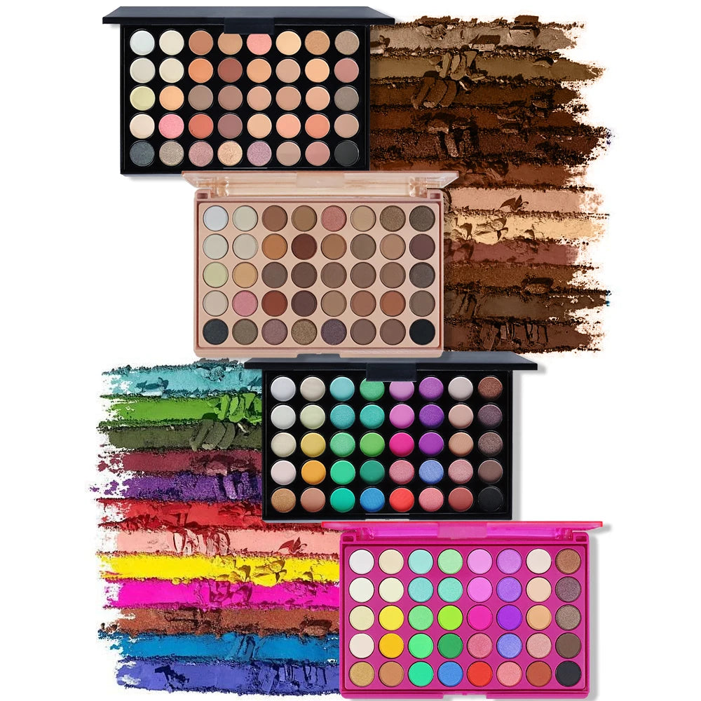 HERnniez 40 Color Earth Tones &Rainbow Shades Eyeshadow Palette