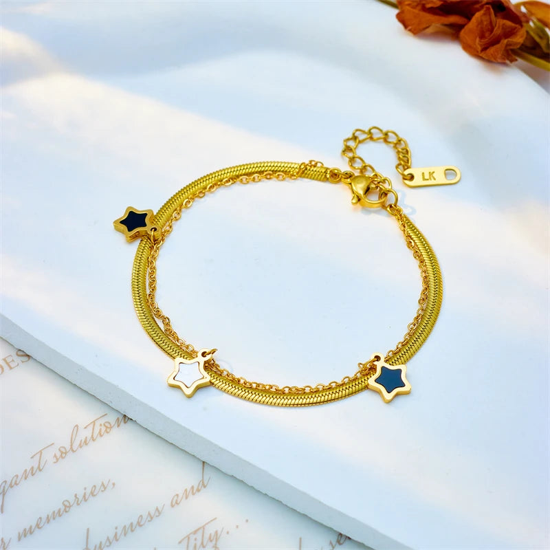 HERnniez Butterfly Heart Multilayer Chain Bracelet Jewelry