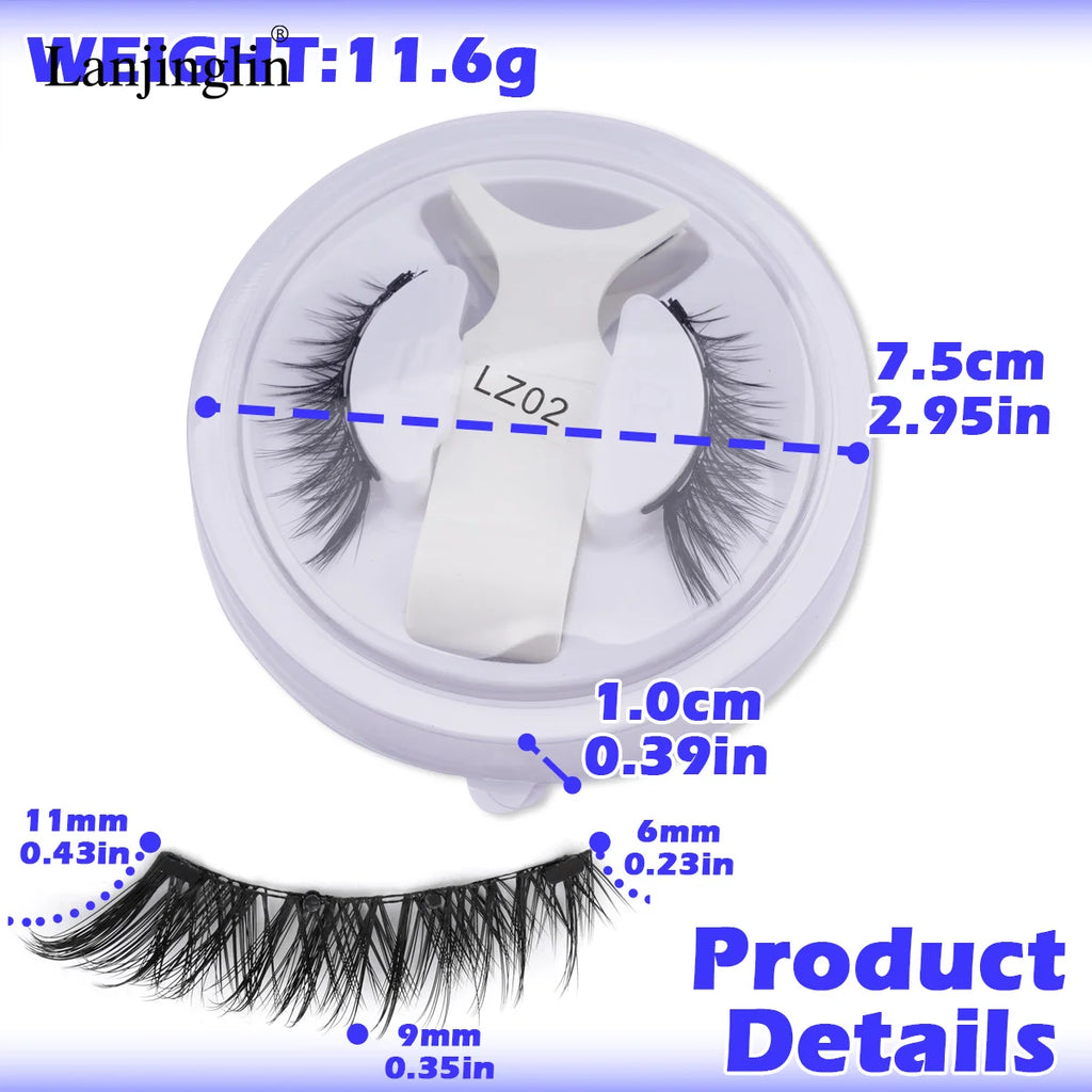 HERnniez Magnetic Eyelashes Reusable Faux Mink Lashes
