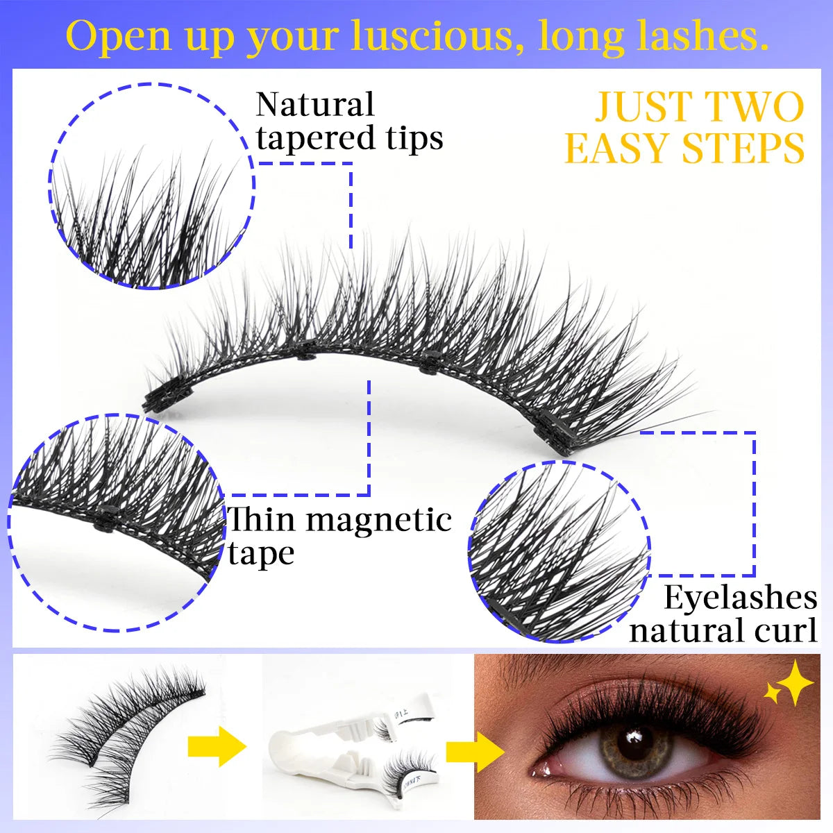 HERnniez Magnetic Eyelashes Natural 3D Mink Eyelashes