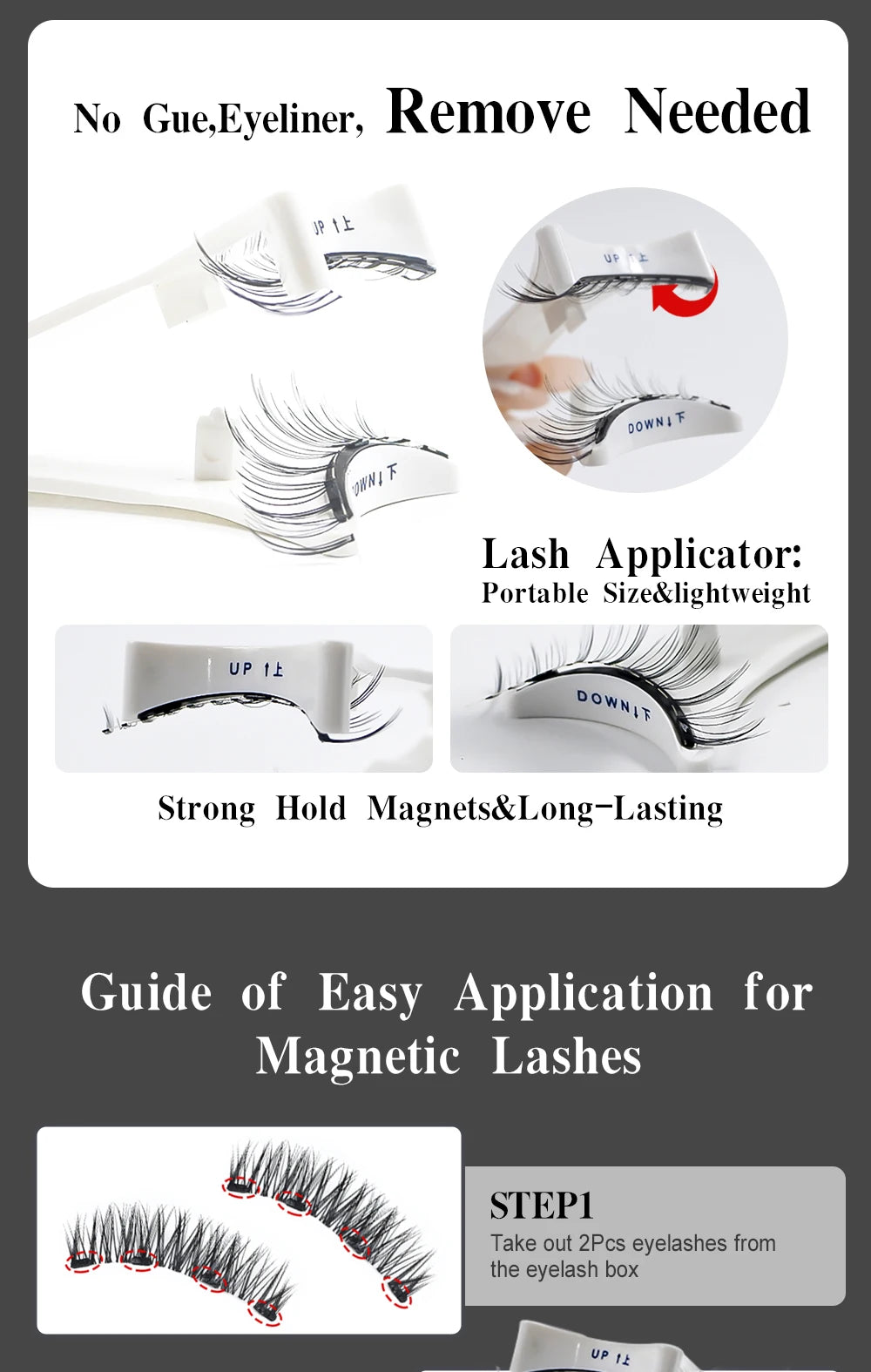 HERnniez Magnetic Eyelashes With Applicator