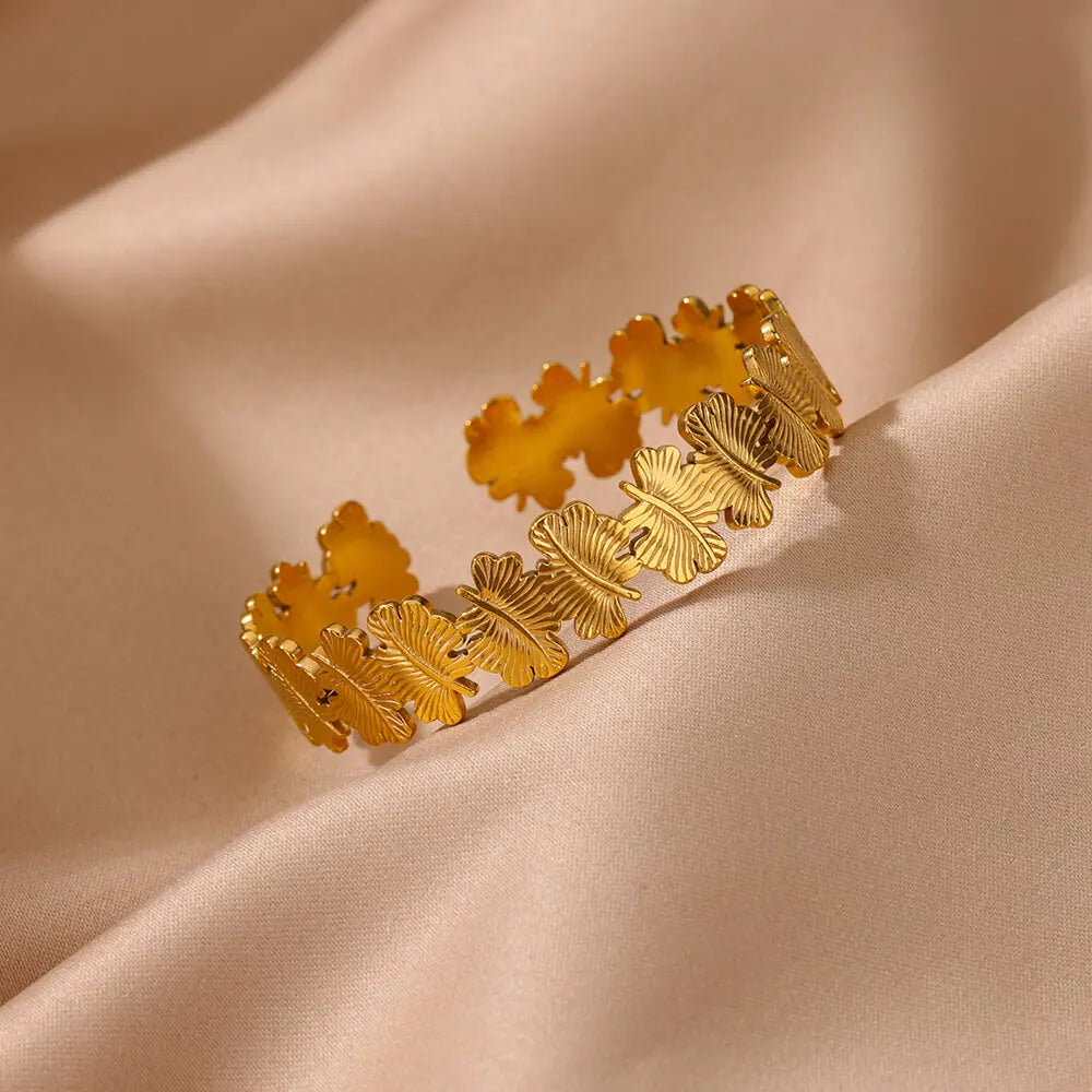 HERnniez Flower Cuff Bracelet Bangle Jewelry