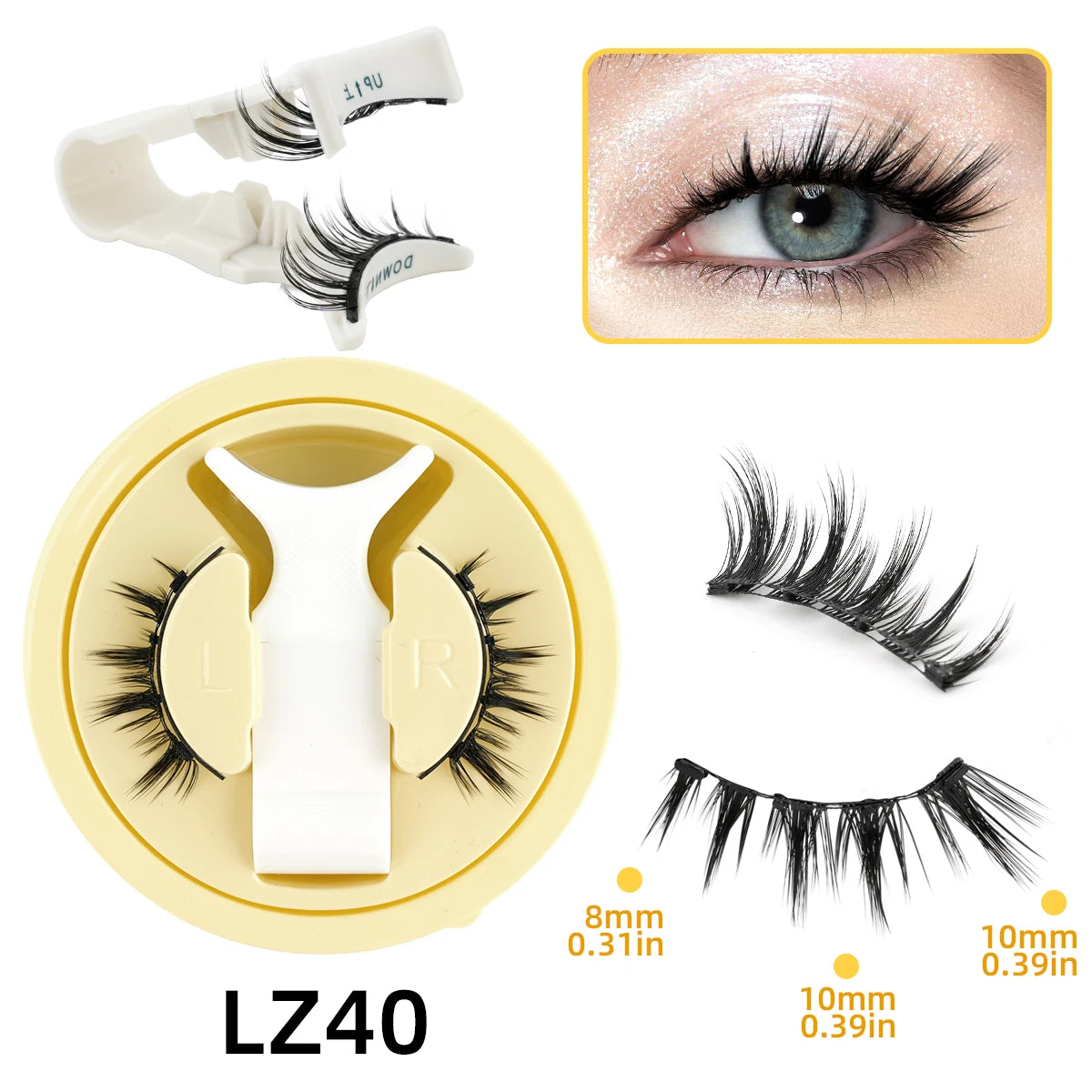 HERnniez Magnetic Eyelashes Natural 3D Mink Eyelashes