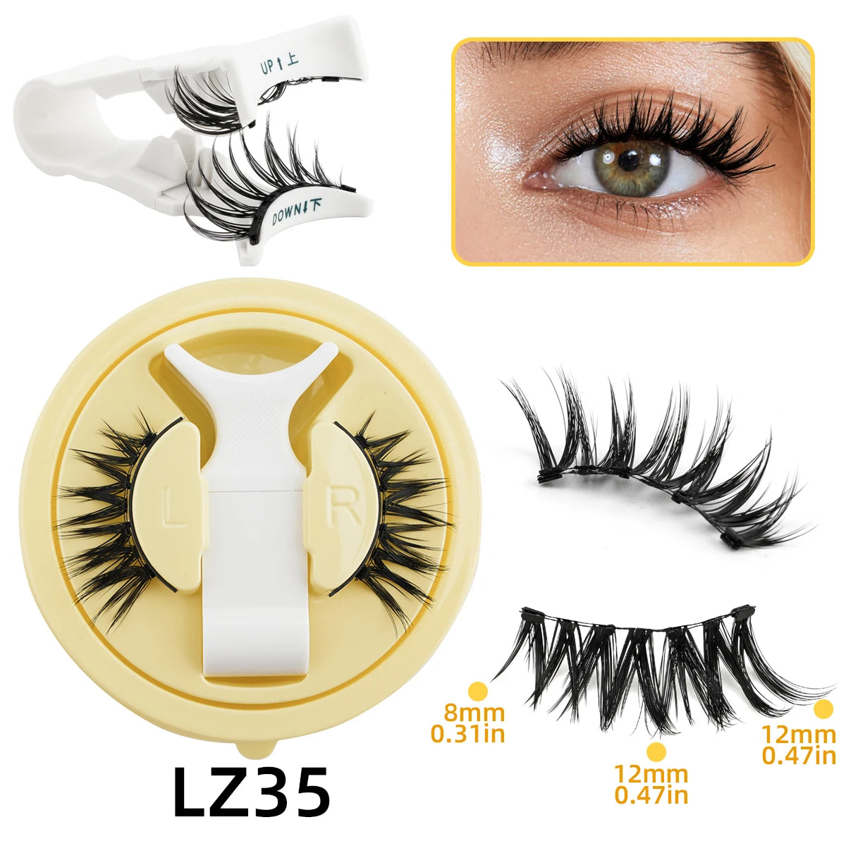 HERnniez Magnetic Eyelashes Natural 3D Mink Eyelashes