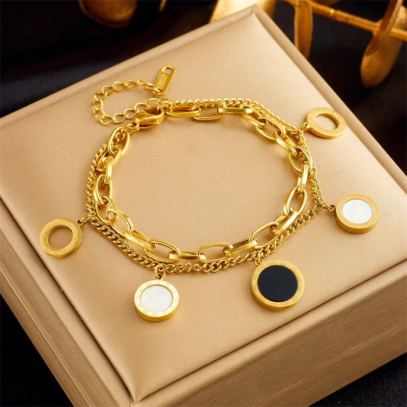 HERnniez Butterfly Heart Multilayer Chain Bracelet Jewelry